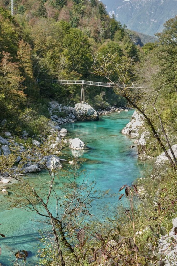 Hängebrücke Soca Triglav Nationalpark Slowenien