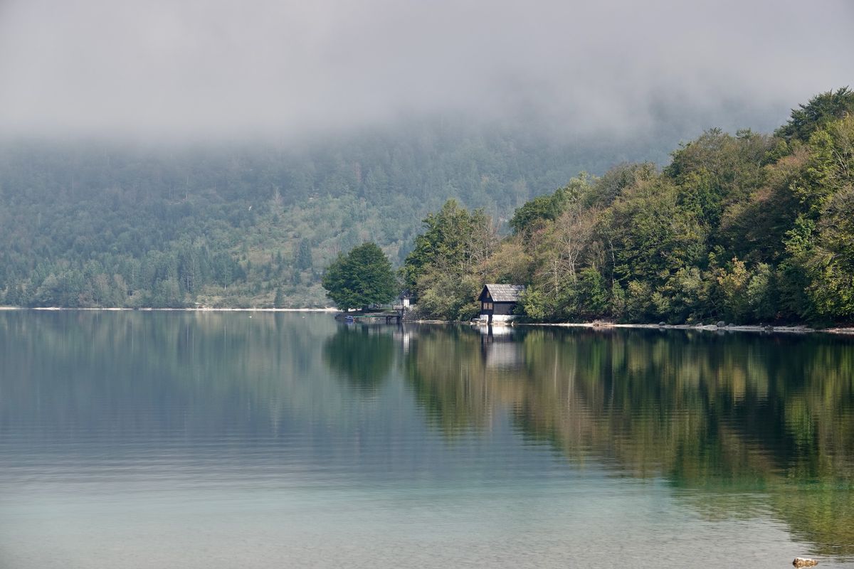 Bohinj See Bohinjsko Jezero Morgenstimmung Slowenien