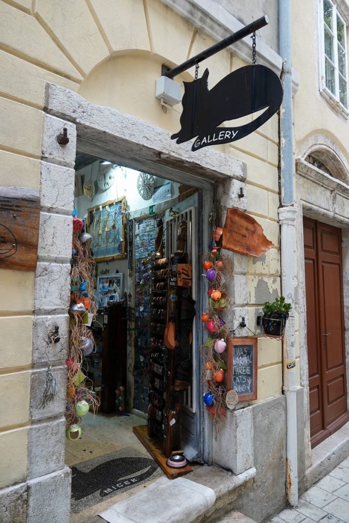 Kleiner Laden Krk Stadt Kroatien Souveniers