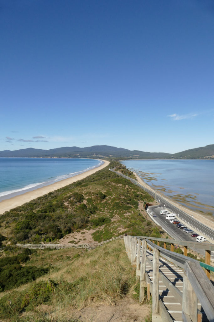 The neck Aussichtspunkt Bruny Island Tasmanien Camper Rundreise