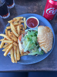 Coles Bay Burger und Pommes