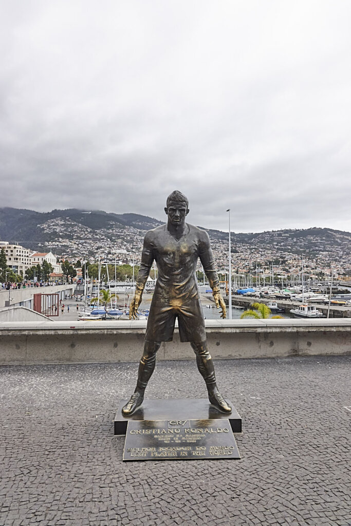 Cristiano Ronaldo Statue in Funchal Madeira 
