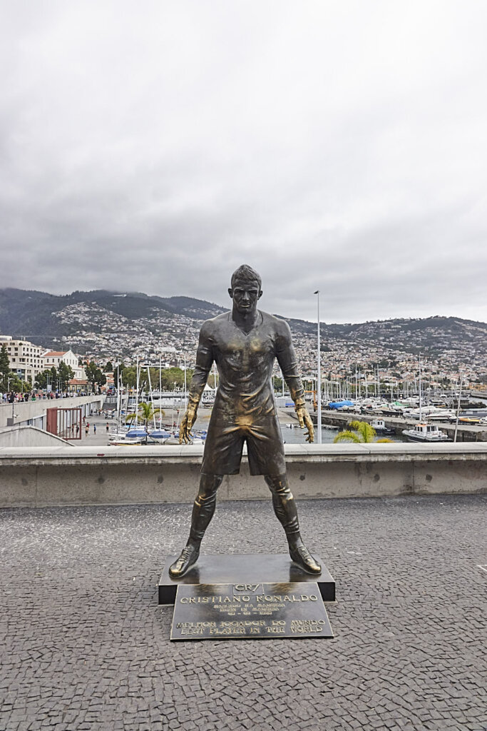 Cristiano Ronaldo Statue in Funchal Madeira