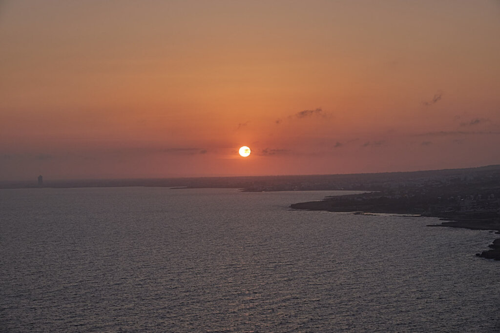 Sonnenuntergang am Kap Greco auf Zypern