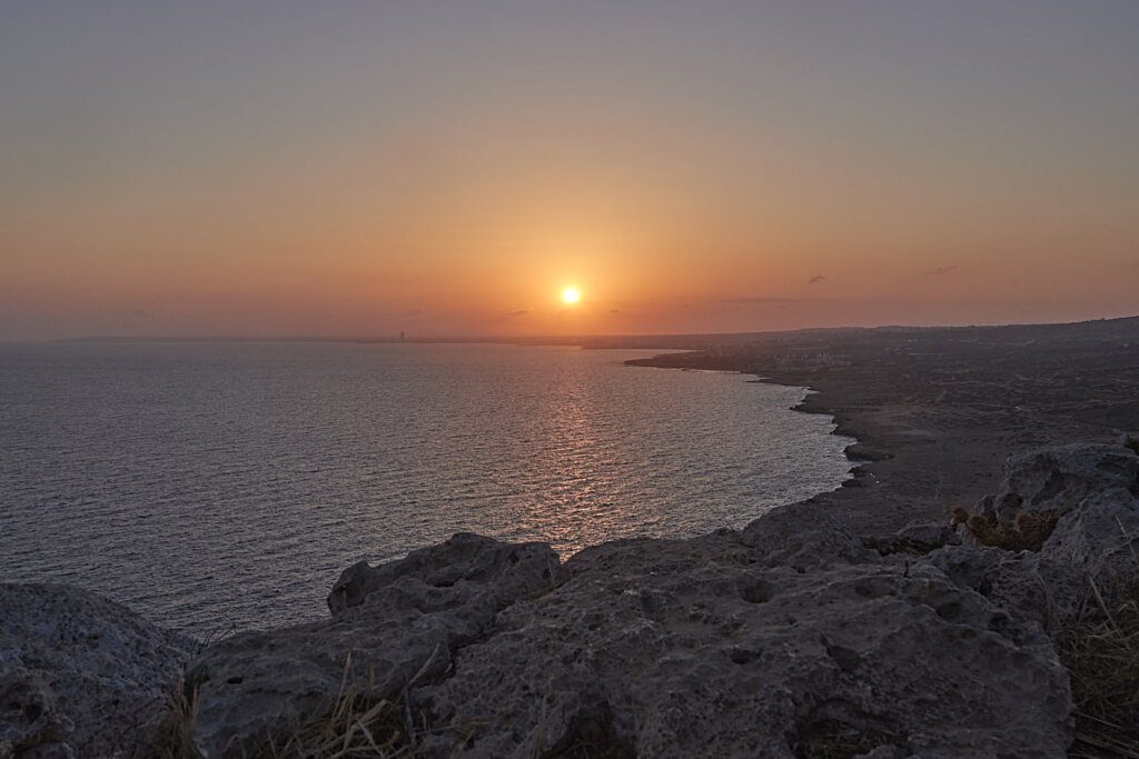 Sonnenuntergang am Kap Greco auf Zypern