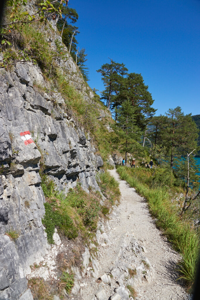 Schmale Stelle am Gaisalmsteig