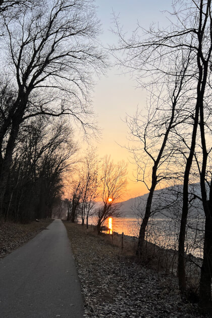 Sonnenuntergang bei Krems